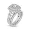 Thumbnail Image 2 of Now + Forever Round-Cut Diamond Cushion-Shaped Bridal Set 1-1/2 ct tw 10K White Gold