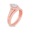 Thumbnail Image 2 of Round-Cut Diamond Pear-Shaped Bridal Set 3/8 ct tw 14K Rose Gold