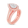 Thumbnail Image 2 of Round-Cut Diamond Pear-Shaped Bridal Set 1 ct tw 14K Rose Gold