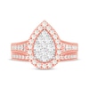 Thumbnail Image 3 of Round-Cut Diamond Pear-Shaped Bridal Set 1 ct tw 14K Rose Gold