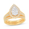 Thumbnail Image 1 of Round-Cut Diamond Pear-Shaped Bridal Set 1 ct tw 14K Yellow Gold