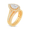 Thumbnail Image 2 of Round-Cut Diamond Pear-Shaped Bridal Set 1 ct tw 14K Yellow Gold