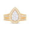 Thumbnail Image 3 of Round-Cut Diamond Pear-Shaped Bridal Set 1 ct tw 14K Yellow Gold