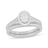 Thumbnail Image 0 of Round-Cut Diamond Oval-Shaped Bridal Set 3/8 ct tw 14K White Gold