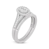 Thumbnail Image 1 of Round-Cut Diamond Oval-Shaped Bridal Set 3/8 ct tw 14K White Gold