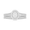 Thumbnail Image 2 of Round-Cut Diamond Oval-Shaped Bridal Set 3/8 ct tw 14K White Gold