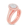 Thumbnail Image 1 of Round-Cut Diamond Oval-Shaped Bridal Set 1 ct tw 14K Rose Gold