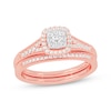 Thumbnail Image 1 of Round-Cut Diamond Cushion-Shaped Bridal Set 3/8 ct tw 14K Rose Gold