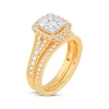 Thumbnail Image 2 of Round-Cut Diamond Cushion-Shaped Bridal Set 1 ct tw 14K Yellow Gold