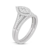 Thumbnail Image 2 of Round-Cut Diamond Marquise-Shaped Bridal Set 3/8 ct tw 14K White Gold