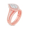 Thumbnail Image 2 of Multi-Diamond Center Marquise-Shaped Bridal Set 1 ct tw 14K Rose Gold