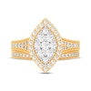 Thumbnail Image 3 of Round-Cut Diamond Pear-Shaped Bridal Set 1 ct tw 14K Yellow Gold