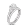 Thumbnail Image 2 of Round-Cut Diamond Heart-Shaped Bridal Set 3/8 ct tw 14K White Gold