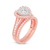 Thumbnail Image 1 of Round-Cut Diamond Heart-Shaped Bridal Set 1 ct tw 14K Rose Gold