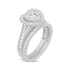 Thumbnail Image 1 of Round-Cut Diamond Heart-Shaped Bridal Set 1 ct tw 14K White Gold