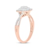 Thumbnail Image 2 of Now + Forever Baguette & Round-Cut Multi-Diamond Center Cushion-Shaped Engagement Ring 1/2 ct tw 14K Rose Gold