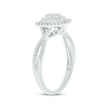 Thumbnail Image 2 of Baguette & Round-Cut Multi-Diamond Center Cushion-Shaped Engagement Ring 1/2 ct tw 14K White Gold