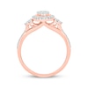 Thumbnail Image 3 of Round-Cut Multi-Diamond Center Oval-Shaped Engagement Ring 1/2 ct tw 14K Rose Gold