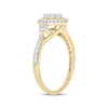 Thumbnail Image 2 of Round-Cut Multi-Diamond Center Oval-Shaped Engagement Ring 1/2 ct tw 14K Yellow Gold