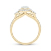 Thumbnail Image 3 of Round-Cut Multi-Diamond Center Oval-Shaped Engagement Ring 1/2 ct tw 14K Yellow Gold