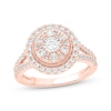 Thumbnail Image 1 of Round-Cut Diamond Double-Frame Engagement Ring 1 ct tw 14K Rose Gold