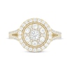 Thumbnail Image 4 of Round-Cut Diamond Double-Frame Engagement Ring 1 ct tw 14K Yellow Gold