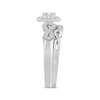 Thumbnail Image 2 of Princess & Round-Cut Diamond Bridal Set 5/8 ct tw 10K White Gold