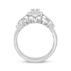 Thumbnail Image 3 of Princess & Round-Cut Diamond Bridal Set 5/8 ct tw 10K White Gold