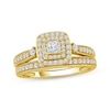 Thumbnail Image 1 of Princess & Round-Cut Diamond Bridal Set 5/8 ct tw 10K Yellow Gold