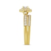 Thumbnail Image 2 of Princess & Round-Cut Diamond Bridal Set 5/8 ct tw 10K Yellow Gold