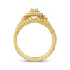 Thumbnail Image 3 of Princess & Round-Cut Diamond Bridal Set 5/8 ct tw 10K Yellow Gold