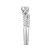 Thumbnail Image 2 of Baguette & Round-Cut Multi-Diamond Center Bridal Set 1/2 ct tw 10K White Gold