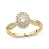 Thumbnail Image 1 of Now + Forever Oval & Round-Cut Diamond Engagement Ring 1/2 ct tw 14K Yellow Gold