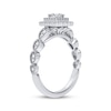 Thumbnail Image 1 of Princess-Cut Diamond Double Frame Engagement Ring 1/2 ct tw 10K White Gold