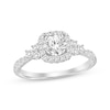 Thumbnail Image 1 of Now + Forever Round-Cut Diamond Cushion Frame Engagement Ring 1-1/8 ct tw 14K White Gold