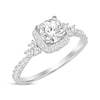 Thumbnail Image 2 of Now + Forever Round-Cut Diamond Cushion Frame Engagement Ring 1-1/8 ct tw 14K White Gold