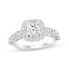 Thumbnail Image 1 of Princess-Cut Cushion Frame Engagement Ring 1-7/8 ct tw 14K White Gold