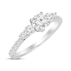 Thumbnail Image 2 of Round-Cut Diamond Five-Stone Engagement Ring 7/8 ct tw 14K White Gold