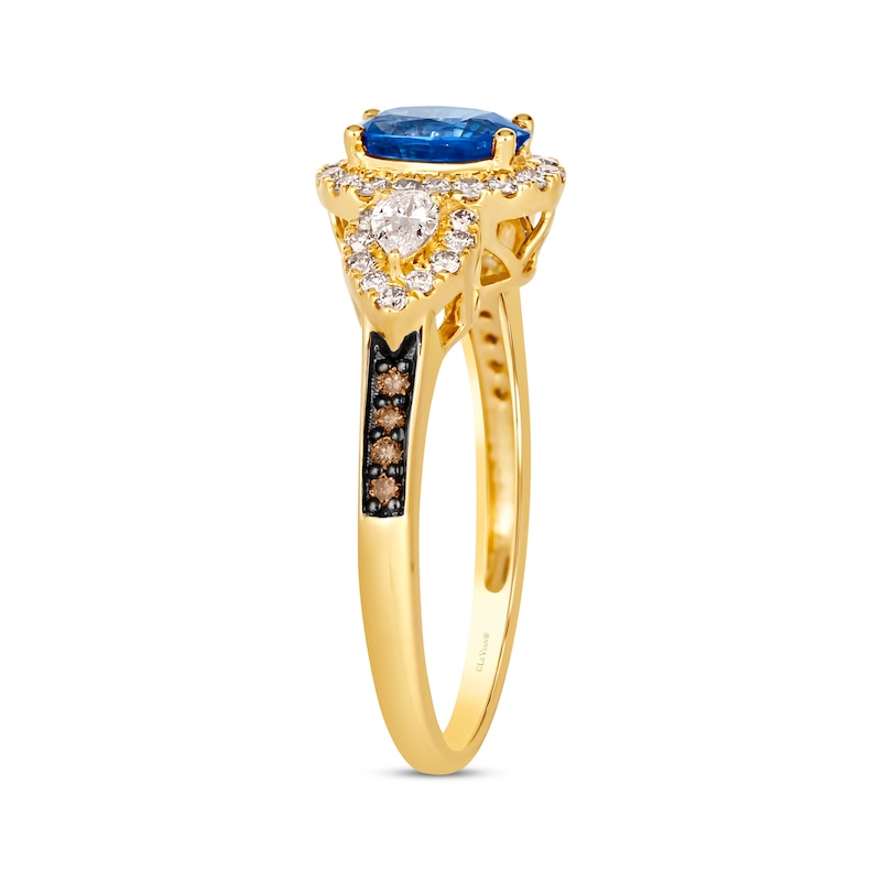 Main Image 2 of Le Vian Sapphire Ring 1/2 ct tw Diamonds 14K Honey Gold