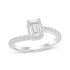 Thumbnail Image 1 of Emerald-Cut Diamond Bypass Engagement Ring 1-1/8 ct tw 14K White Gold