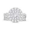 Thumbnail Image 3 of Round-Cut Diamond Double Halo Twist Bridal Set 2 ct tw 14K White Gold