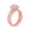 Thumbnail Image 2 of Now + Forever Round-Cut Diamond Double Halo Twist Bridal Set 1 ct tw 14K Rose Gold