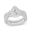 Thumbnail Image 1 of Pear-Shaped Diamond Crossover Shank Bridal Set 2 ct tw 14K White Gold