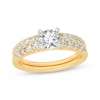 Thumbnail Image 1 of Lab-Grown Diamonds by KAY Round-Cut Bridal Set 1-1/2 ct tw 14K Yellow Gold