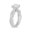 Thumbnail Image 1 of Lab-Created Diamonds by KAY Princess-Cut Twist Shank Bridal Set 2 ct tw 14K White Gold