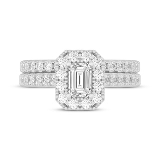 Lab-Created Diamonds by KAY Emerald-Cut Bridal Set 1-1/2 ct tw 14K ...