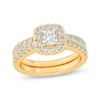 Thumbnail Image 0 of Lab-Created Diamonds by KAY Princess-Cut Bridal Set 1-1/2 ct tw 14K Yellow Gold