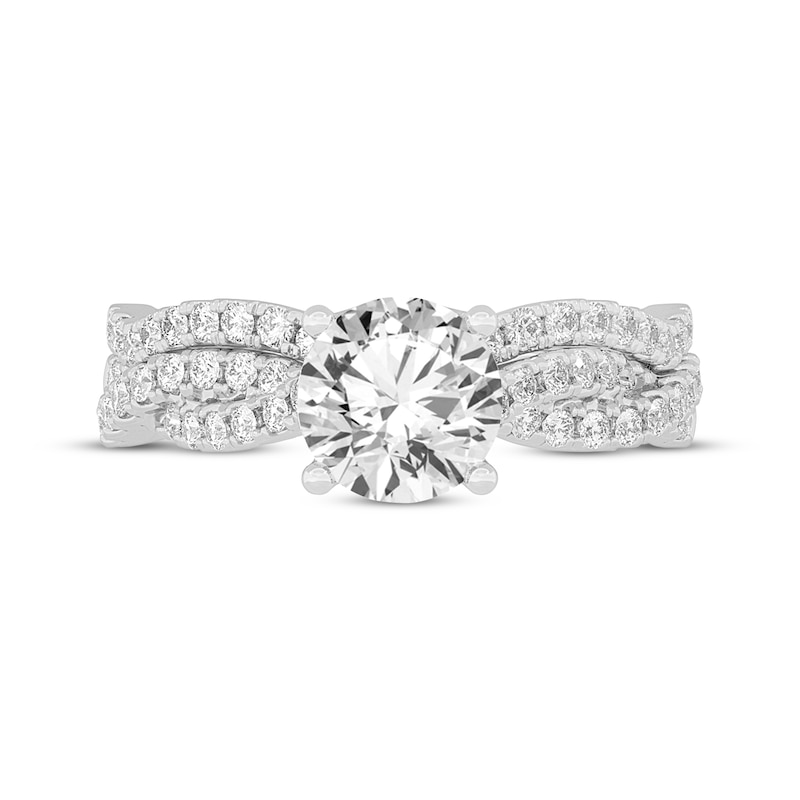 LabCreated Diamonds by KAY RoundCut Twist Bridal Set 2 ct tw 14K