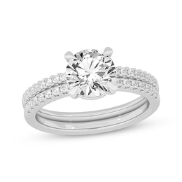 Lab-Grown Diamonds by KAY Round-Cut Bridal Set 2-3/8 ct tw 14K White Gold