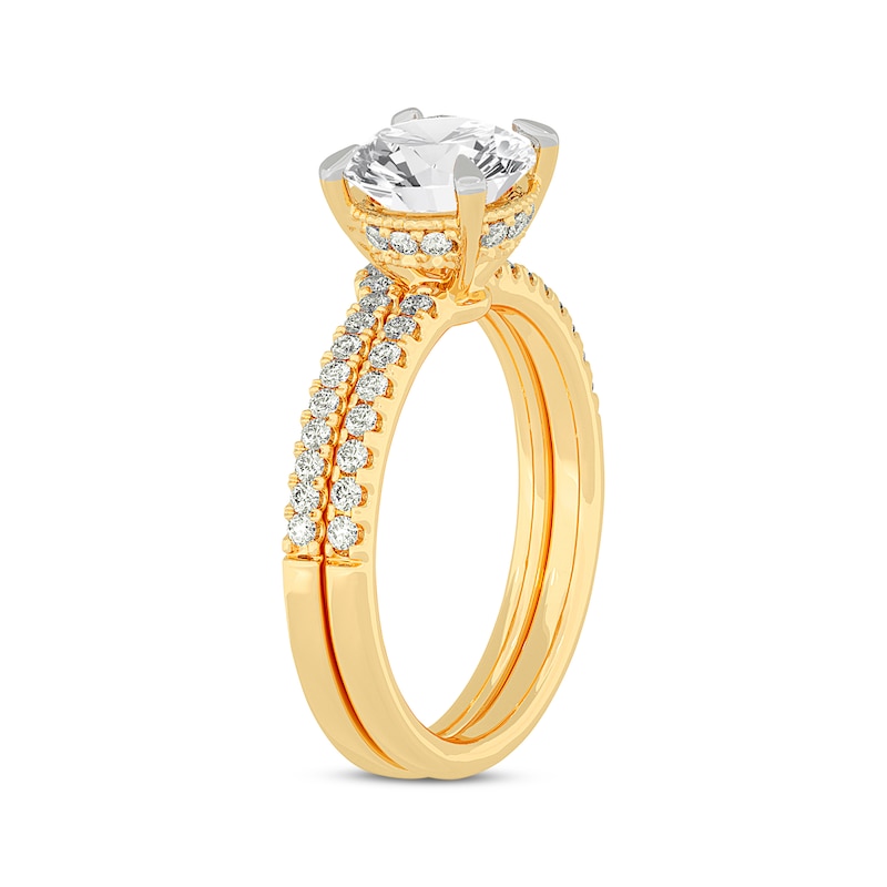 Main Image 2 of Lab-Grown Diamonds by KAY Round-Cut Bridal Set 2-3/8 ct tw 14K Yellow Gold